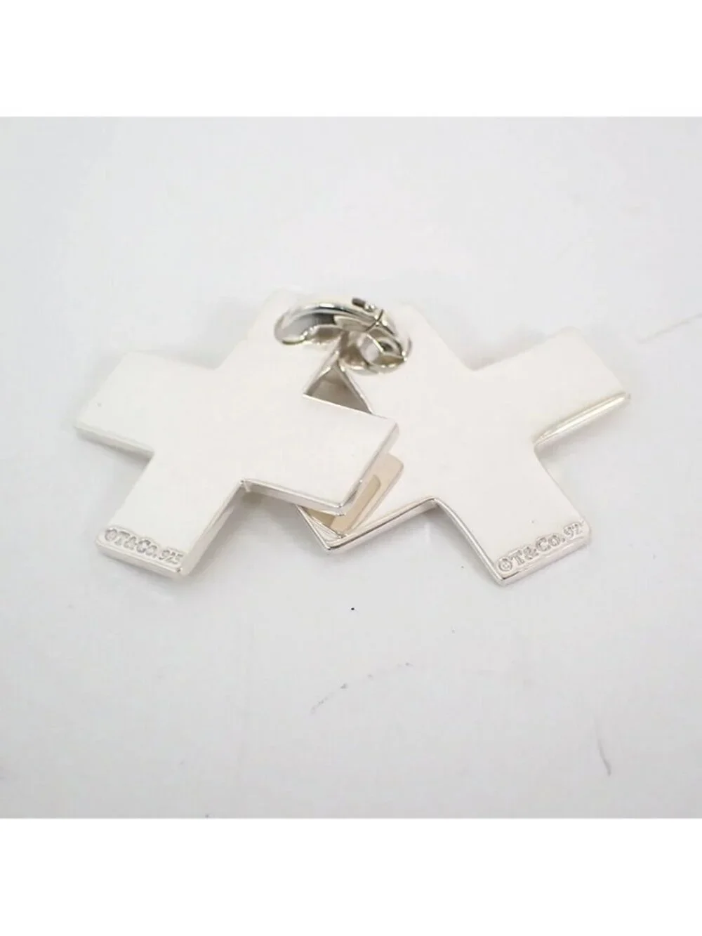 Tiffany & Co 1837 925 Double Cross Pendant